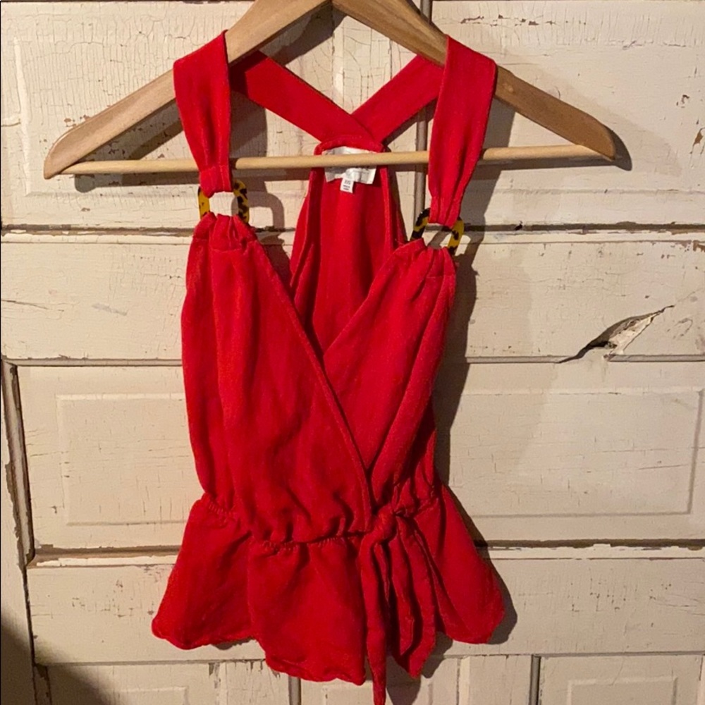 Cute red summer top